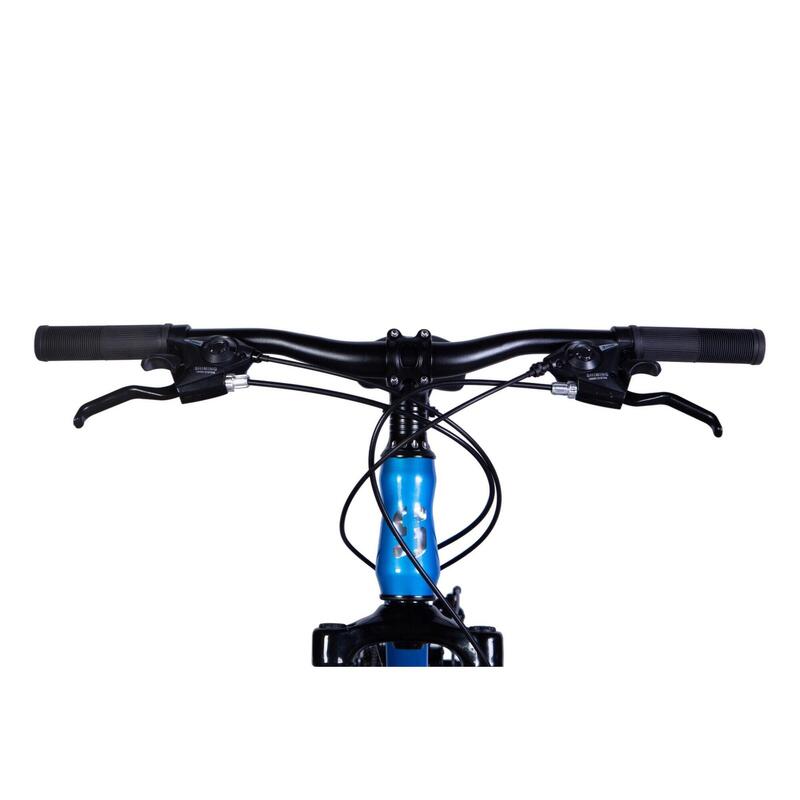 Bicicleta copii Mercury Aluminiu, 24″, 130-160 cm, 21 viteze, Albastru/Gri