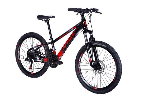 Kinderfiets 24" Mercury Ultra aluminium 21 versnellingen 130-160 zwart/roze