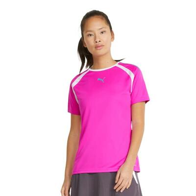 Dames-t-shirt met korte mouwen puma team fuchsia