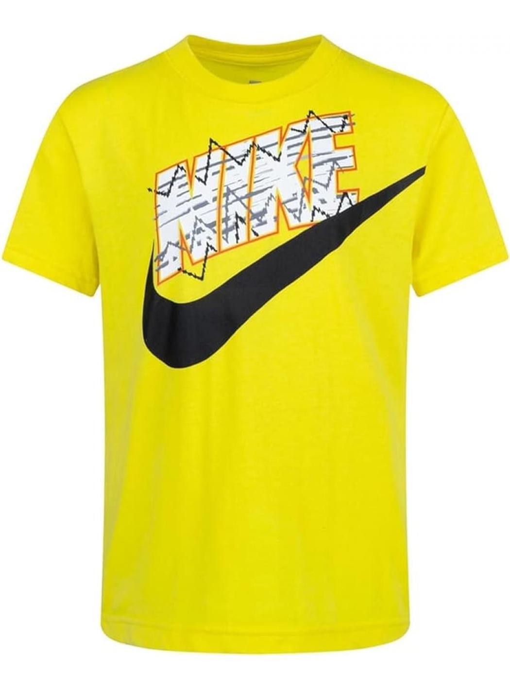 T-shirt bambinobambino nike new wave futura giallo 2/2