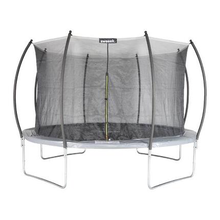 Trampoline rond 370cm gris filet intérieur trampoline 3,7m | sweeek