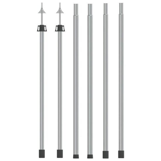 VidaXL 2x Telescopische tentstokken 102-260 cm aluminium
