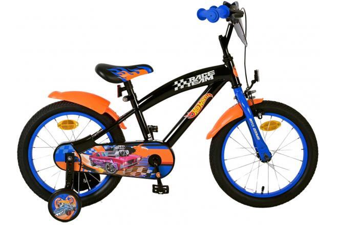 Hot Wheels 16 Zoll Kinderfahrrad in Schwarz, Orange und Blau 1/7