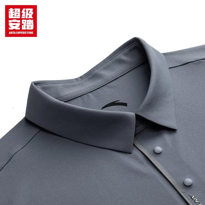 ANTA A-CHILL TOUCH Men Short Sleeve Polo T-Shirt (Grey)