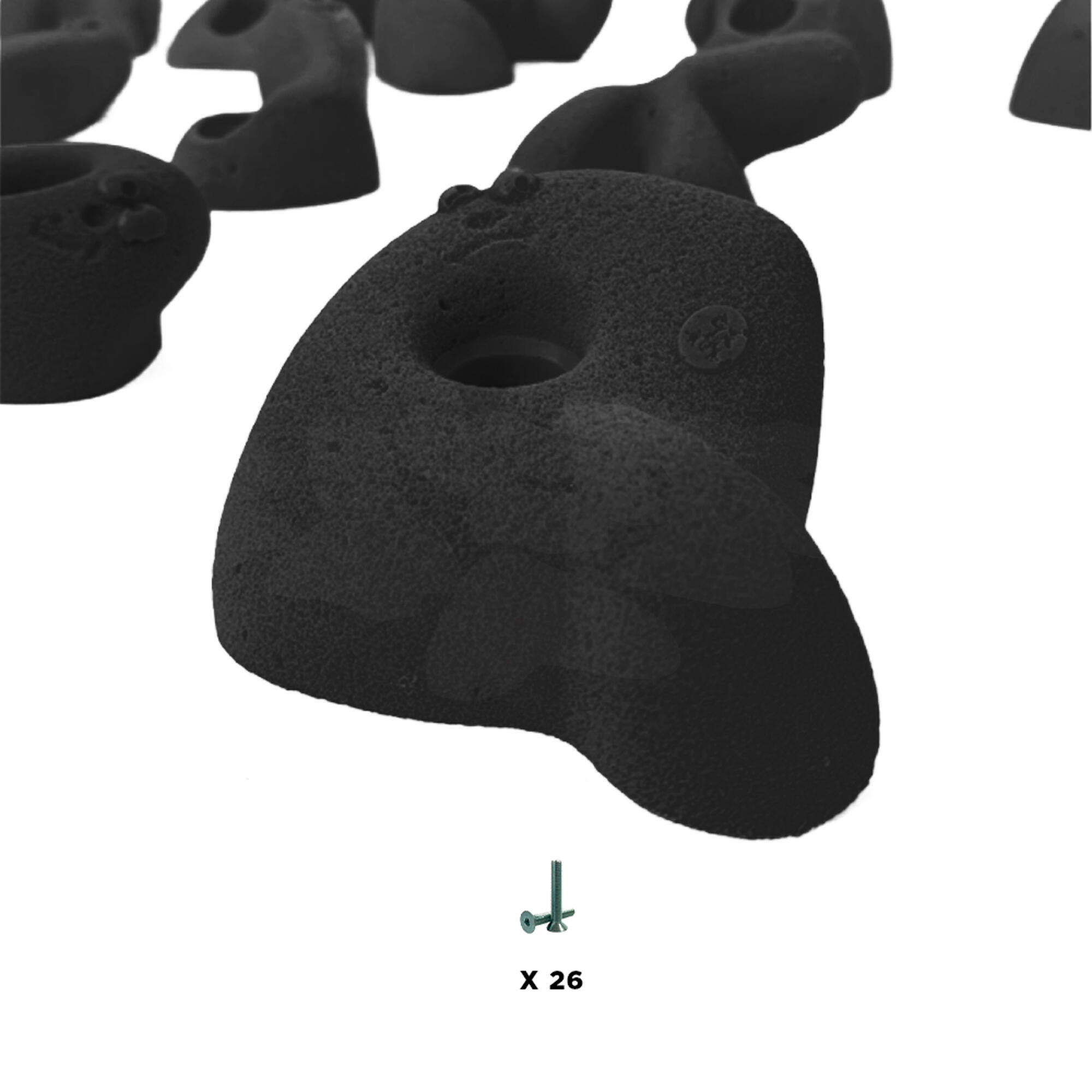 26 presas de escalada infantil - ALPHABET - Com ferragens - Preto 2/3