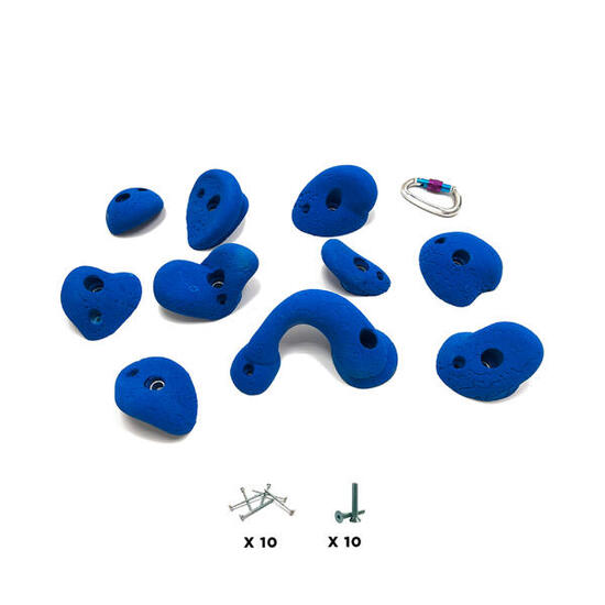 10 Klettergriffe - ARCADE - Mit Schrauben - Rot