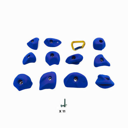 11 Klettergriffe SNOW S mit Schrauben , in Gelb