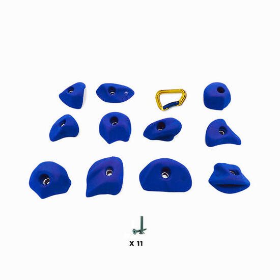 11 Klettergriffe SNOW S mit Schrauben , in Gelb