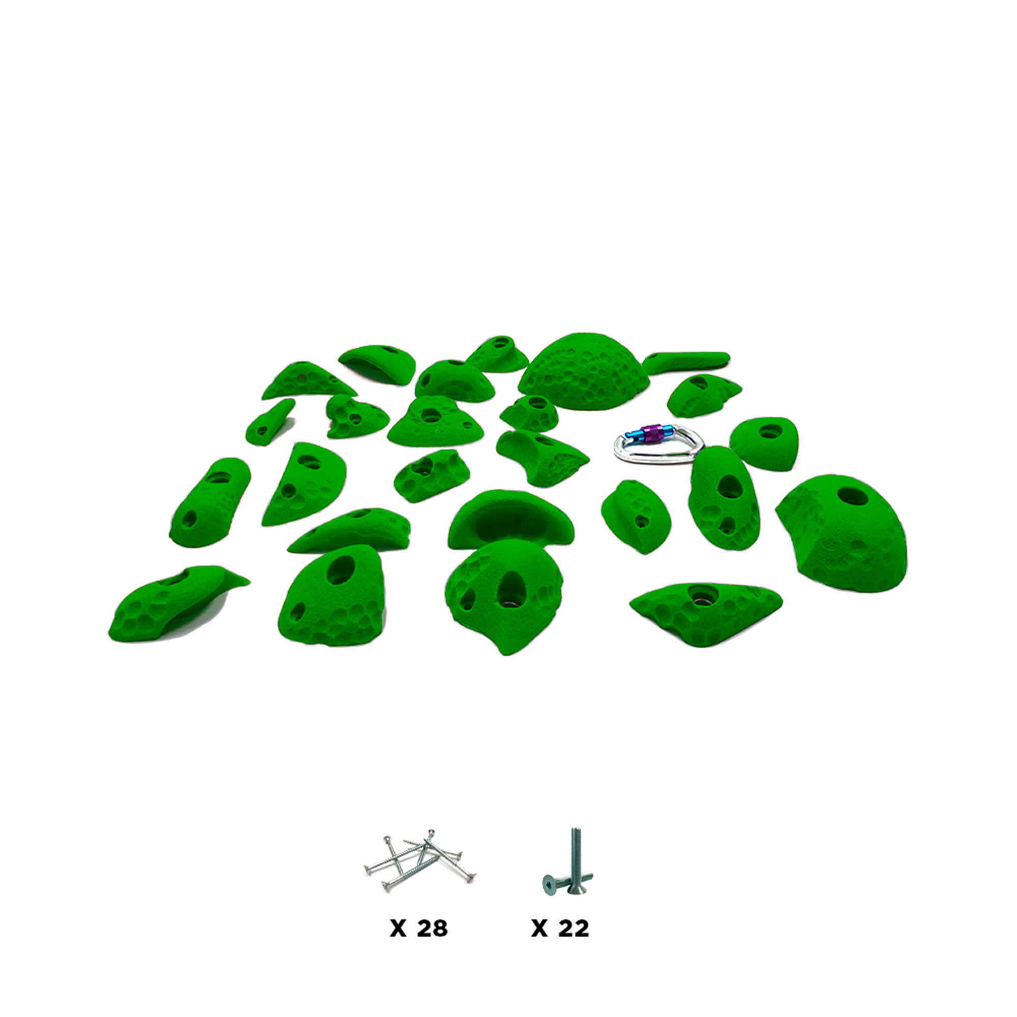 25 presas de escalada - BUBBLE - Com ferragens - Verde 2/3