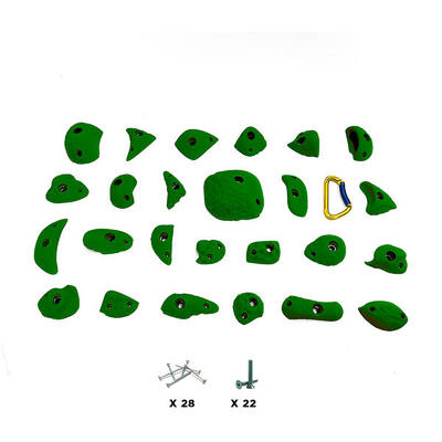 25 Klettergriffe - BUBBLE - Mit Befestigungsmaterial - Schwarz