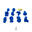 10 Prises escalade enfant - NOMBRE - Avec Visserie - Bleu