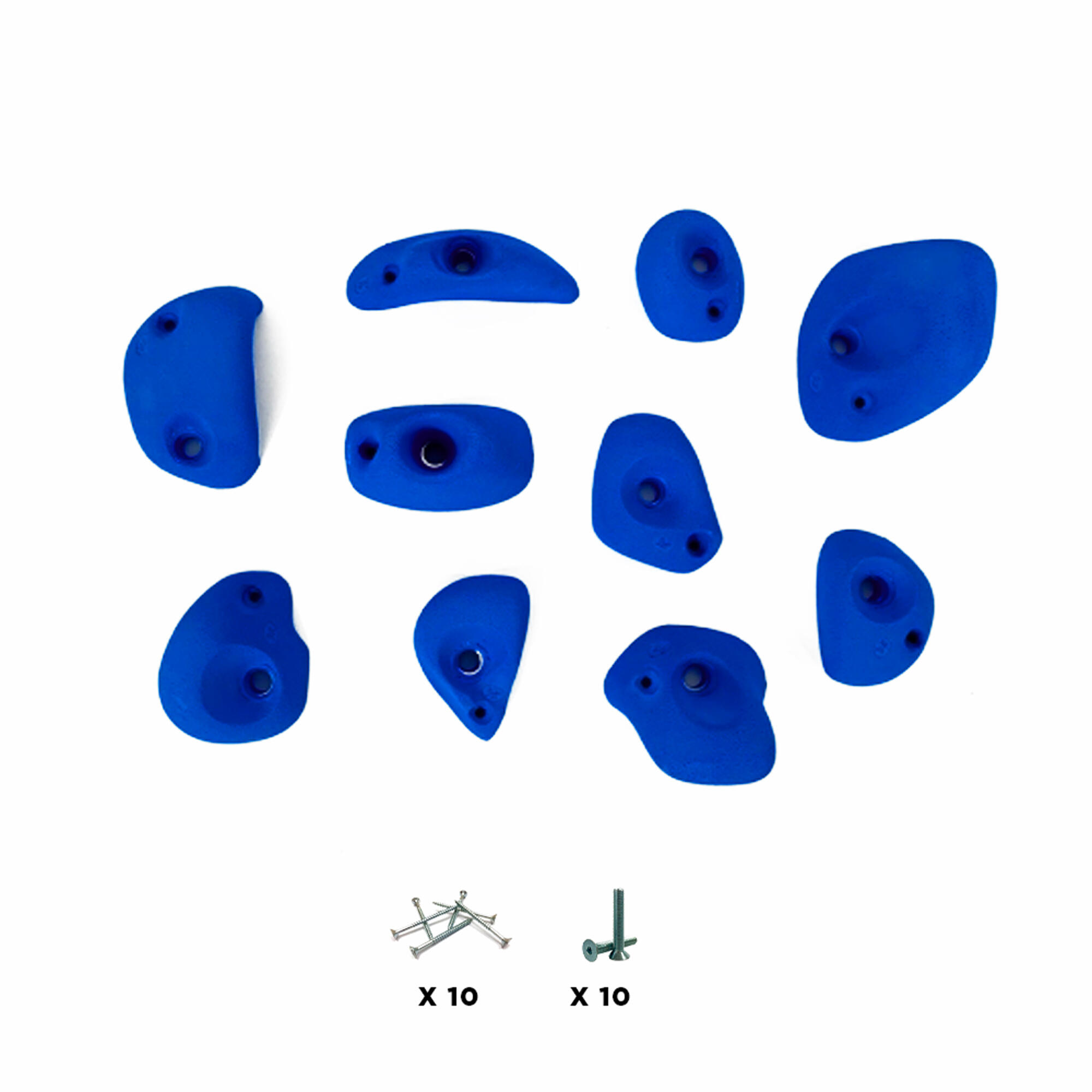 10 presas de escalada - MANTI - Com ferragens - Azul 2/3