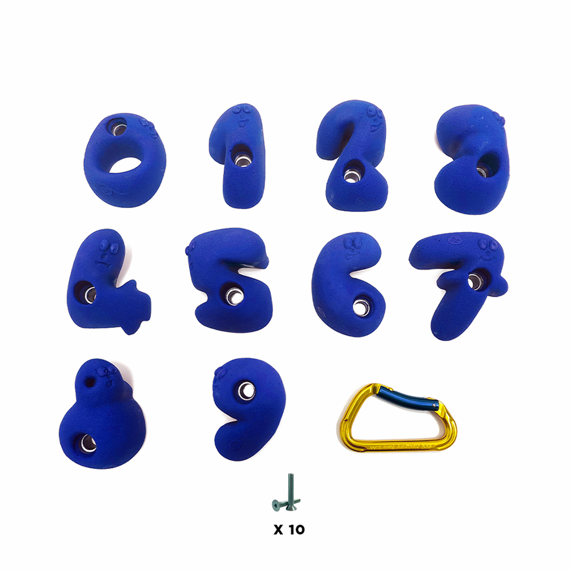 10 presas de escalada infantil - NÚMERO - Com ferragens - Azul 2/3