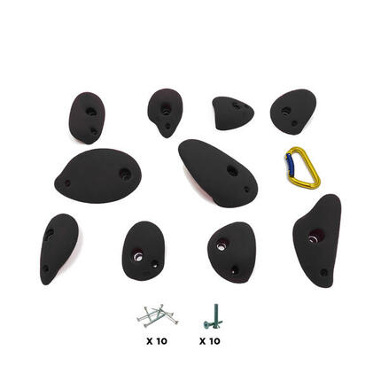 10 Prises escalade - YABON - Avec Visserie - Rouge