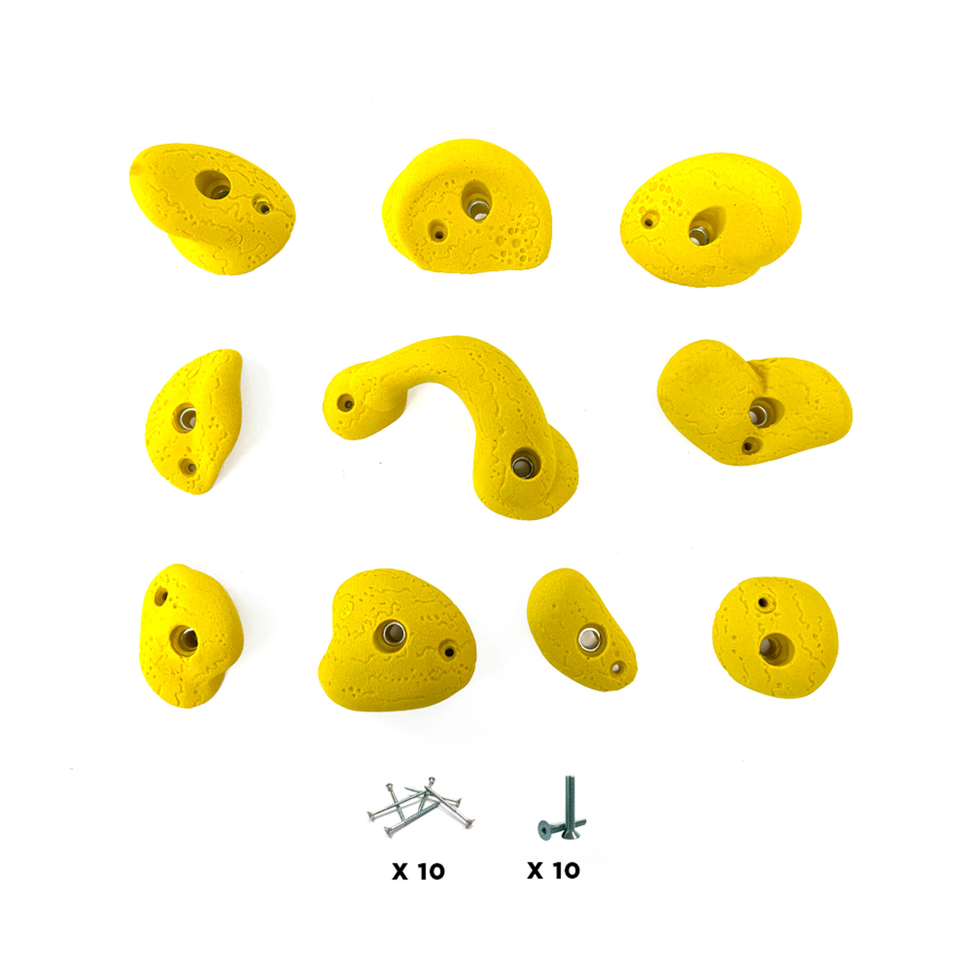 10 presas de escalada - ARCADE - Com ferragens - Amarelo 4/4