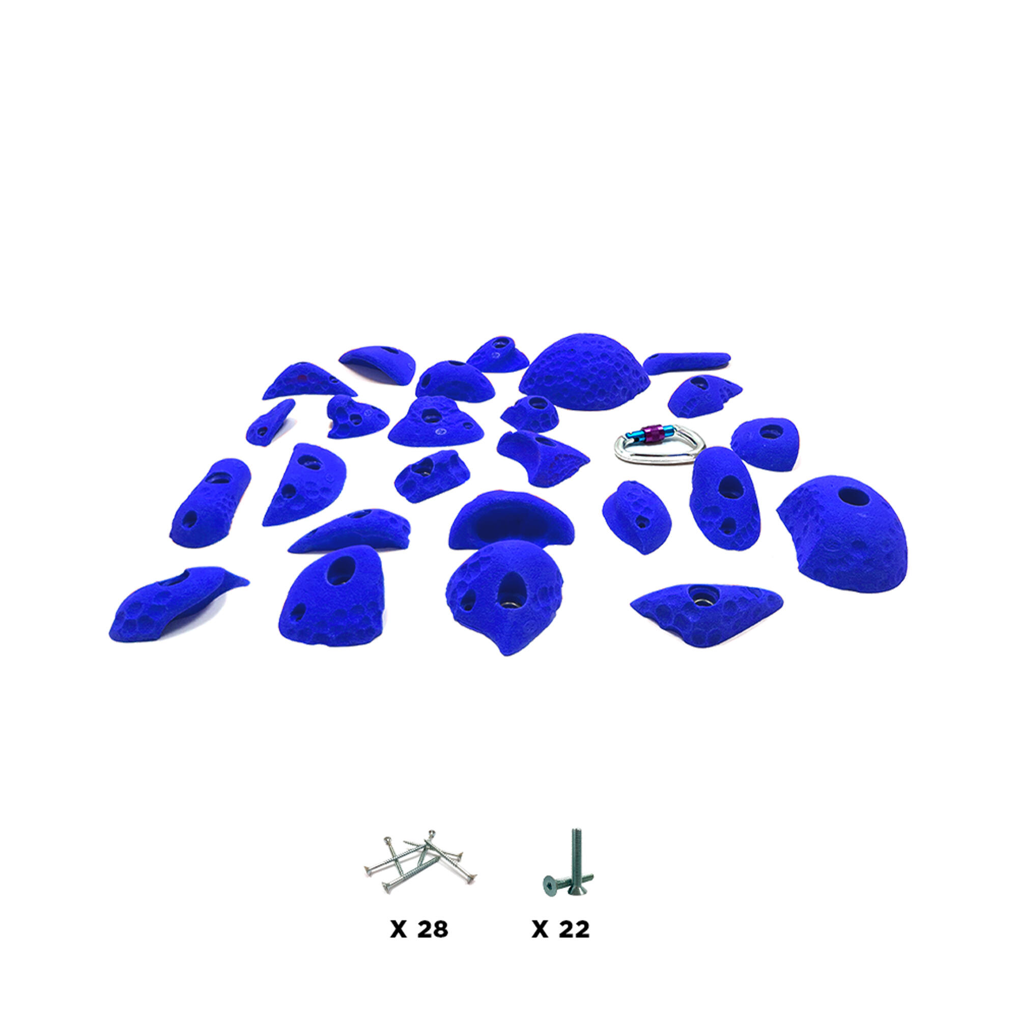 25 presas de escalada - BUBBLE - Com ferragens - Azul 2/3