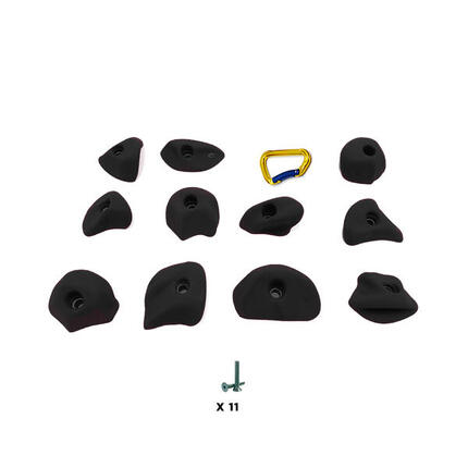 11 Klettergriffe SNOW S mit Schrauben , in Gelb