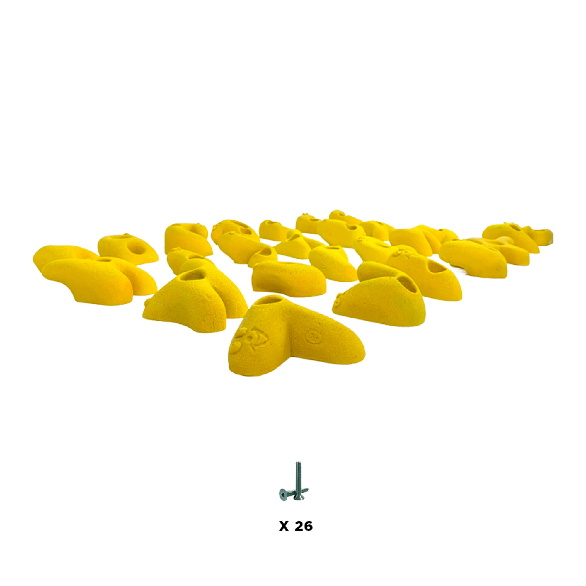 26 presas de escalada infantil - ALPHABET - Com ferragens - Amarelo 2/4