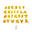 26 Prises escalade enfant - ALPHABET - Avec Visserie - Jaune