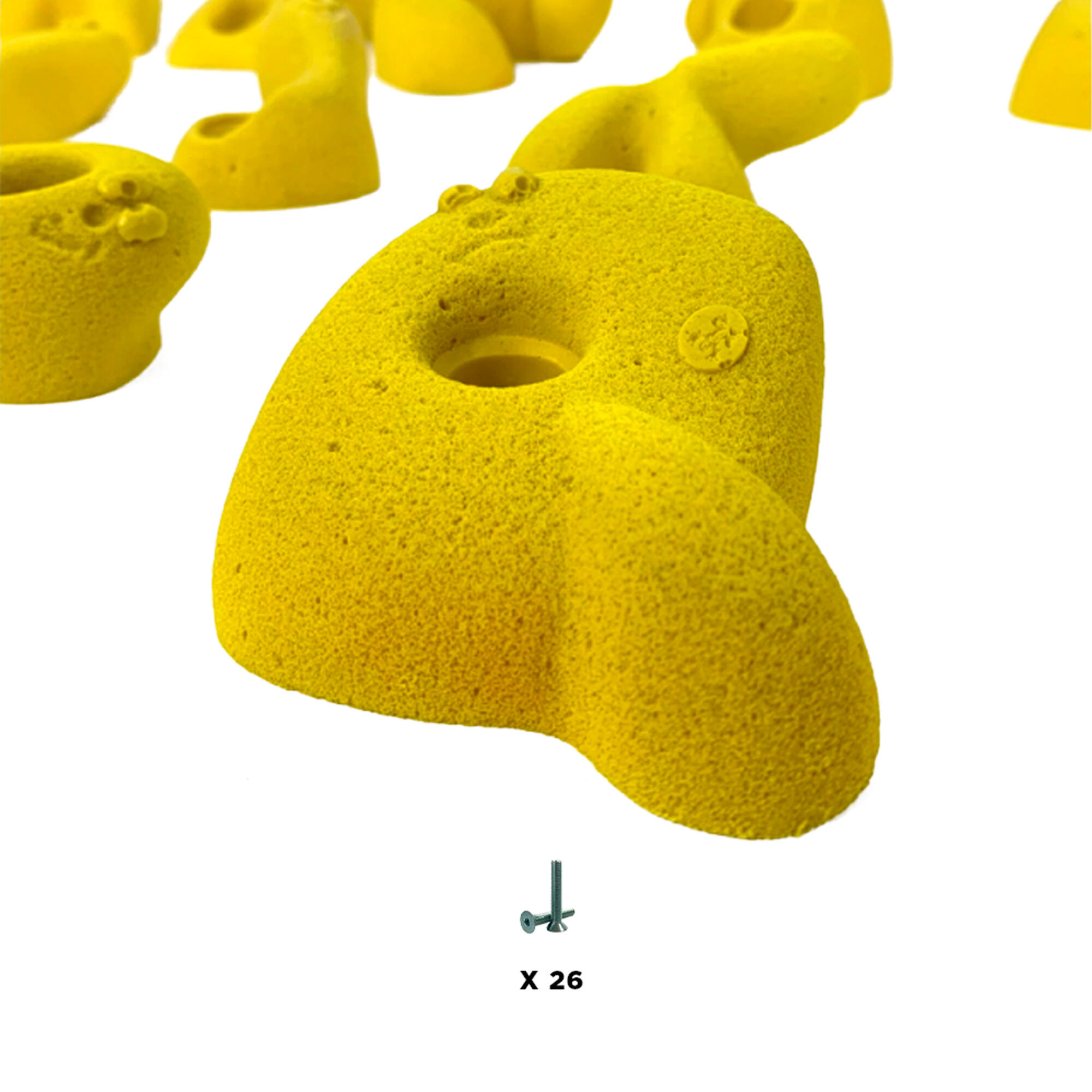 26 presas de escalada infantil - ALPHABET - Com ferragens - Amarelo 4/4