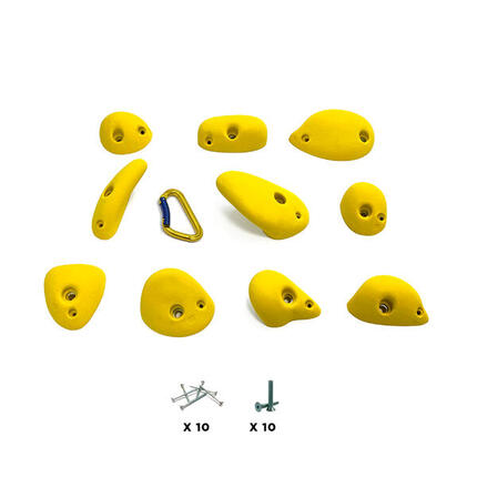 10 Prises escalade - YABON - Avec Visserie - Rouge