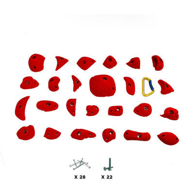 25 Klettergriffe - BUBBLE - Mit Befestigungsmaterial - Schwarz