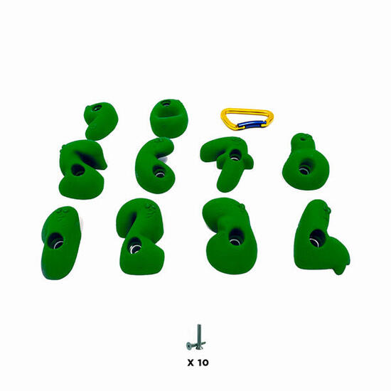 10 Klettergriffe für Kinder - NOMBRE - Mit Befestigungsmaterial - Blau