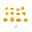 11 prises escalade - SNOW S - Avec Visserie - Jaune