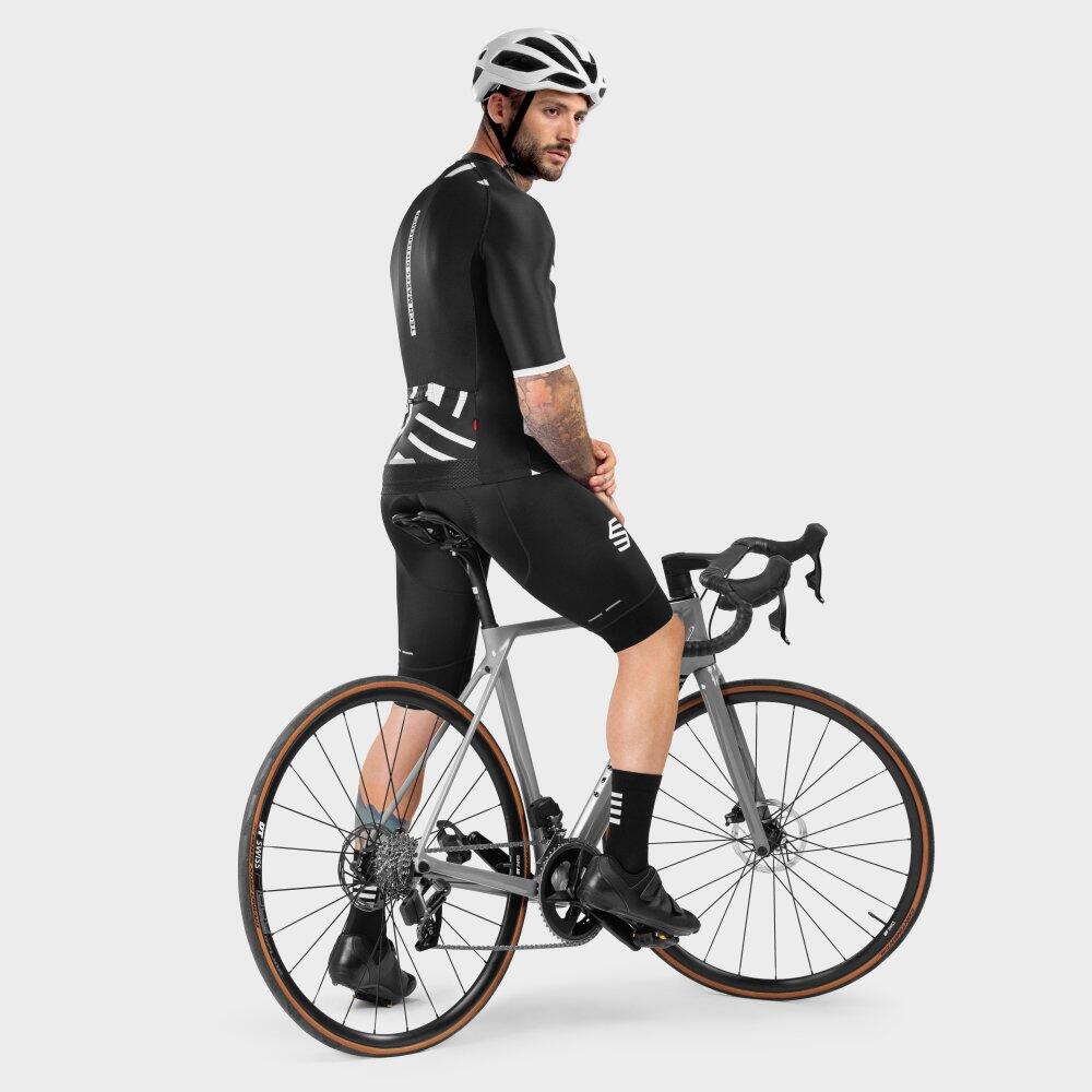 Heren Wielrennen korte fietsbroek BX Resistance Zwart 4/7