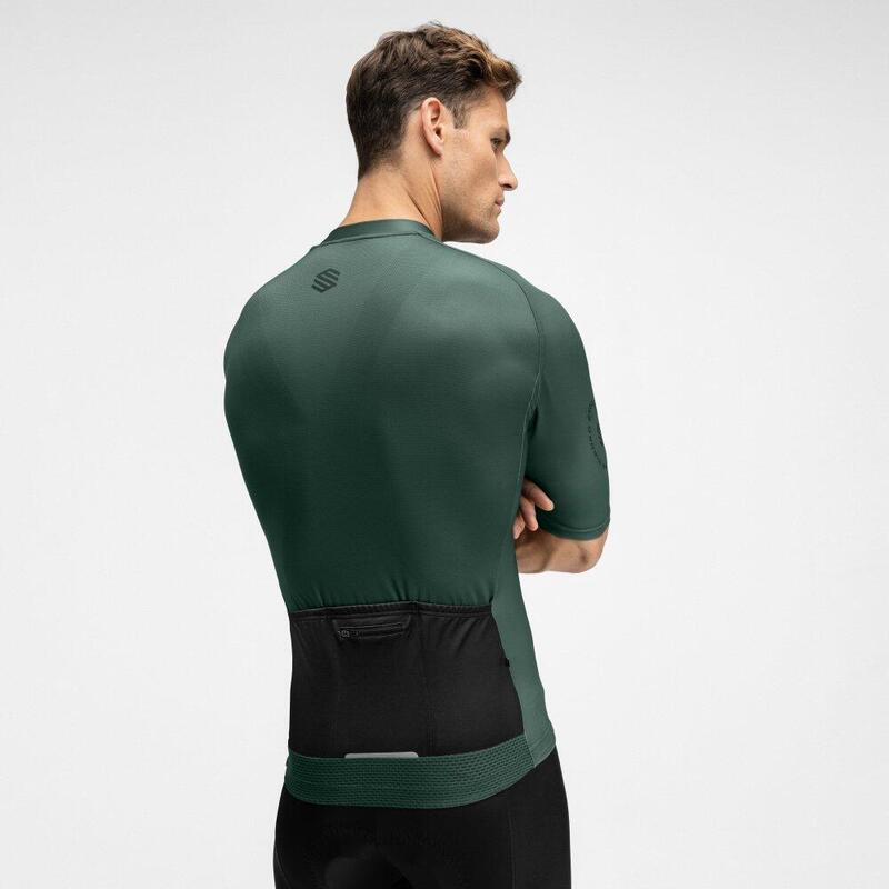 Camisola de ciclismo manga curta homem M2 Dirty Road Verde Tropa