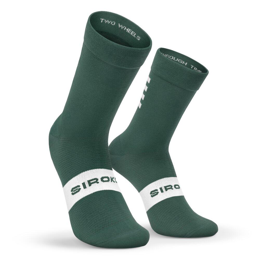 SIROKO Calze da ciclismo Uomo e donna S1 Green Alpe d'Huez Verde Militare