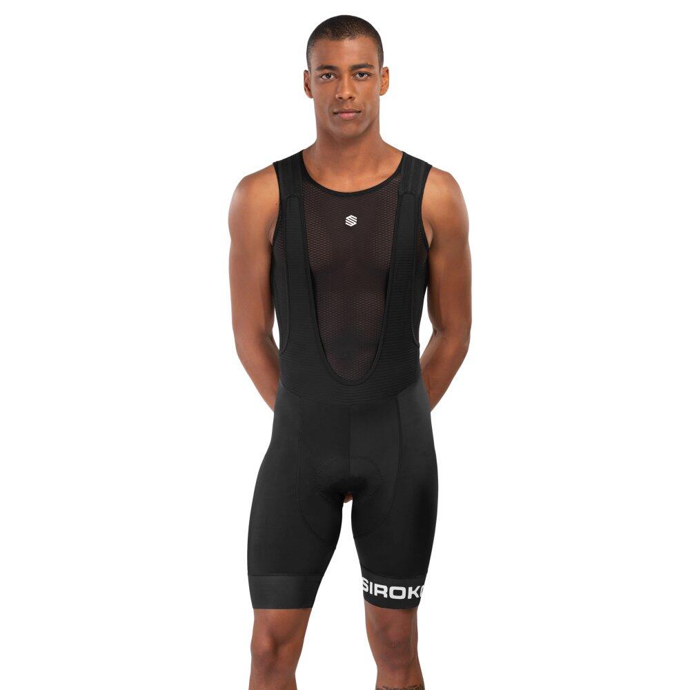SIROKO Culote corto ciclismo hombre Aspen Negro