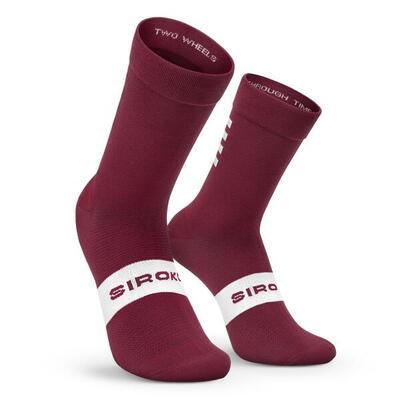 Herren und Damen Radsport Fahrradsocken S1 Maroon Volata Bordeauxrot