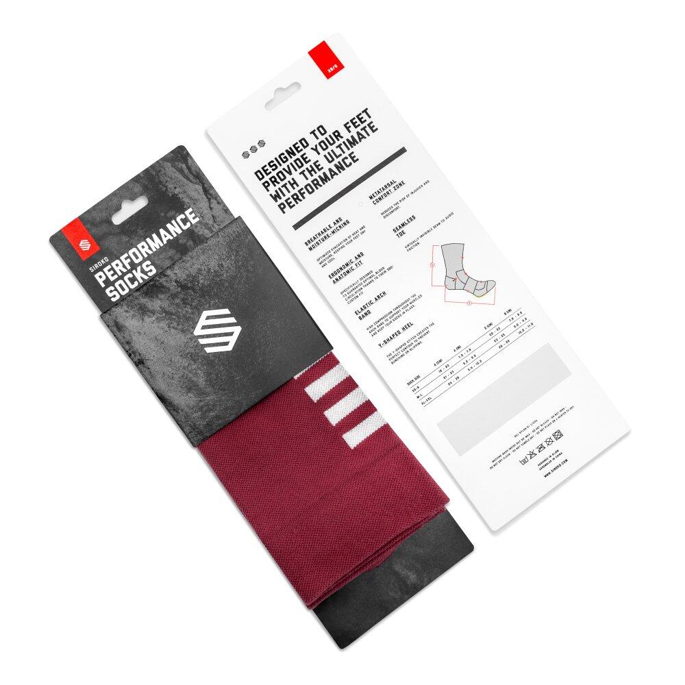 Herren und Damen Radsport Fahrradsocken S1 Maroon Volata Bordeauxrot 3/7