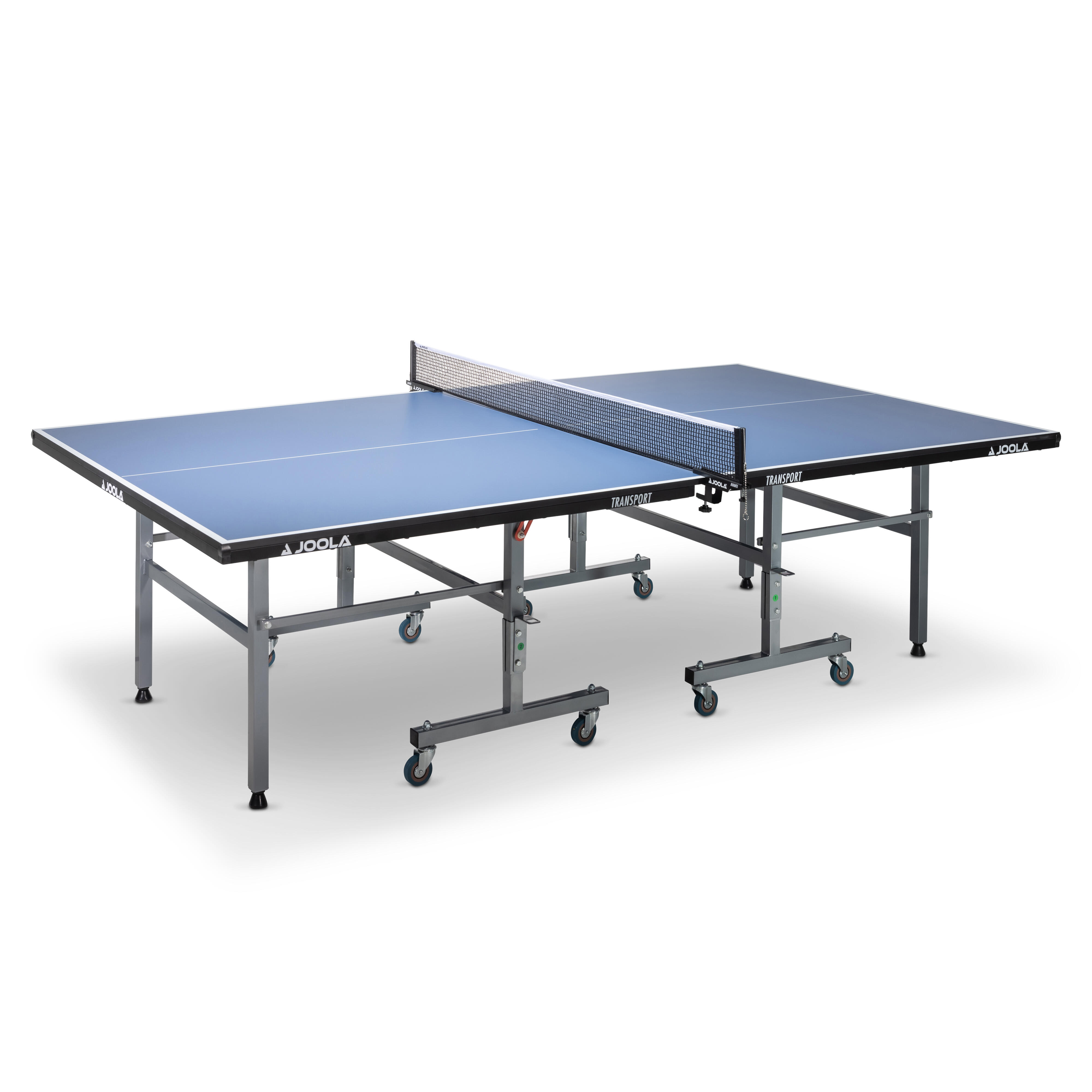 Mesa de ping pong com rodas interior azul joola