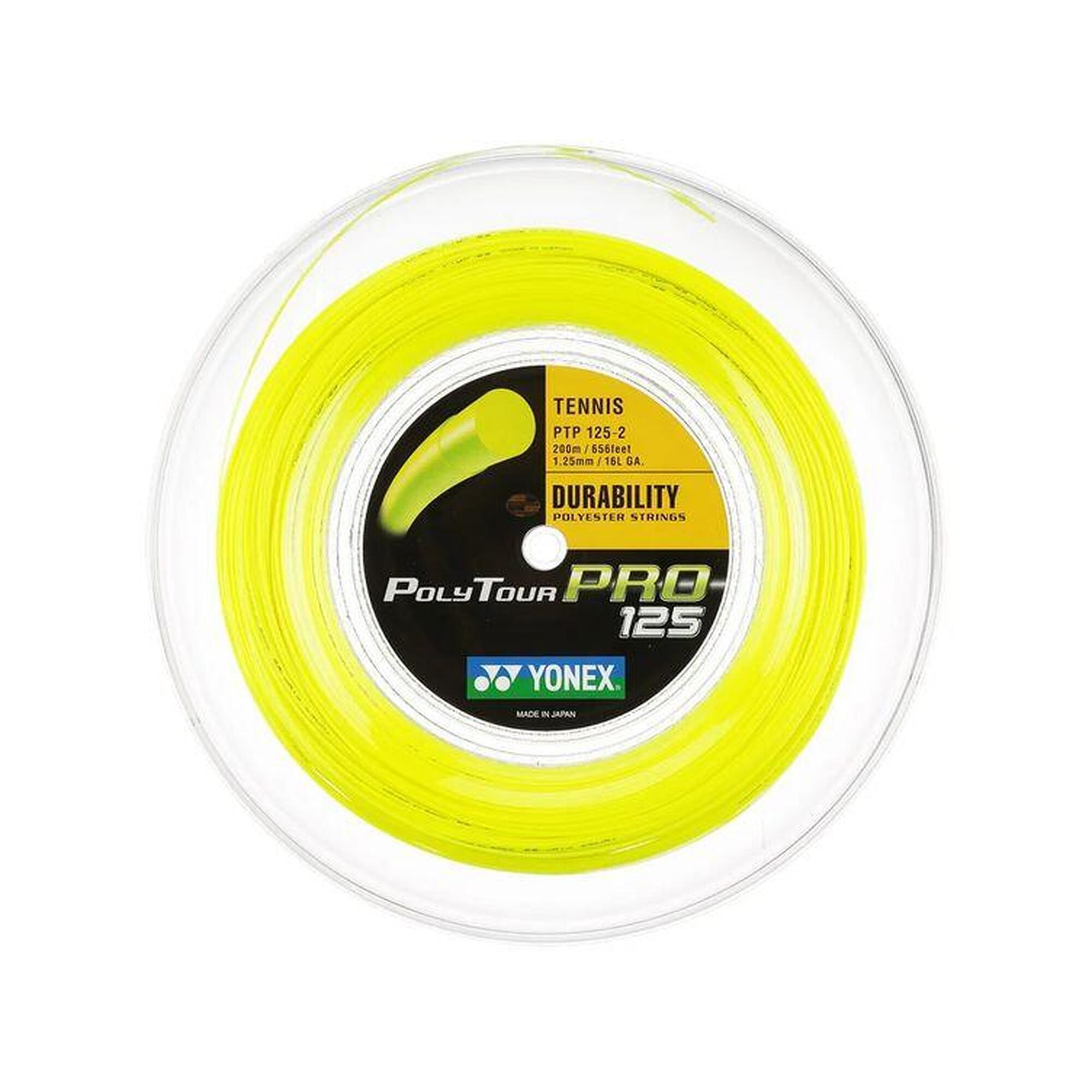 Yonex - Rouleau Cordage Yonex Polytour Pro 130 - Cordage Raquette - Jaune - Taille Unique - Decathlon