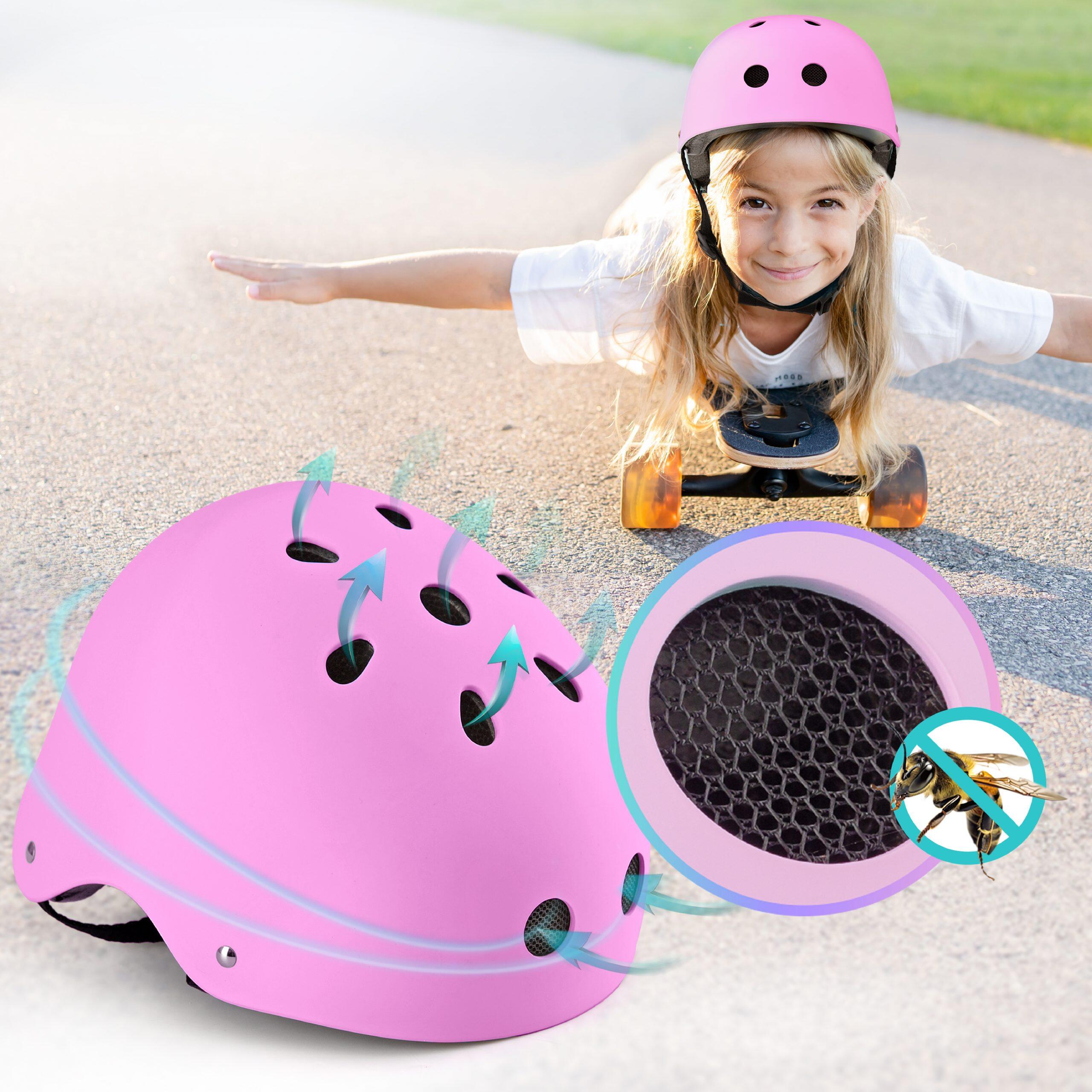 Fahrradhelm Kinder Mädchen ab 3 Jahren mit GS Skaterhelm Pink Helm Skateboard 2/6