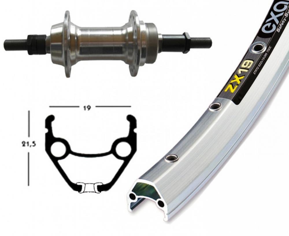 EXAL Ruota posteriore Exal Winora Zx 19 36Tr. Axe A/Vis 135 28X1.75