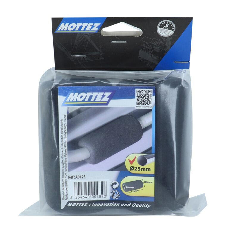 Paires de protections mousse pour porte velo sur voiture pour tube Mottez 2/2