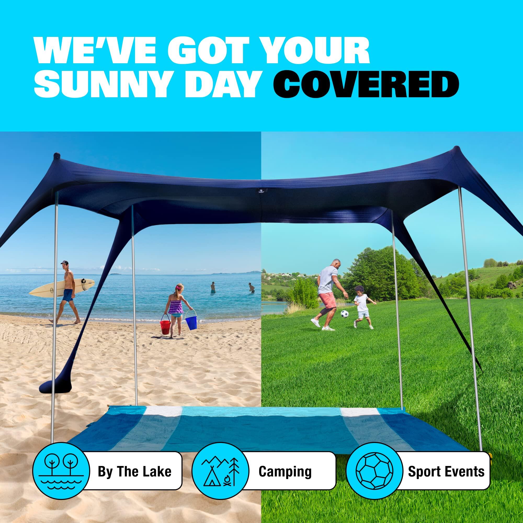 SUN NINJA Tente Pop Up de Plage - Tente de Plage Anti UV pour Bebe - Protection 5/5