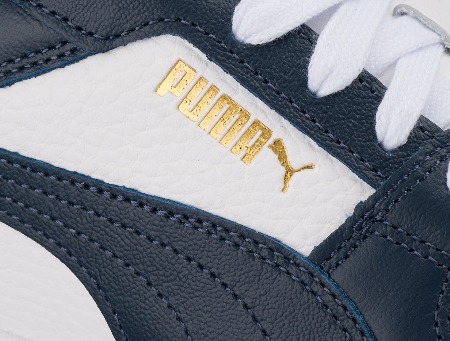 Męskie buty sportowe sneakersy skórzane biało granatowe CA PRO CLASSIC 7/7