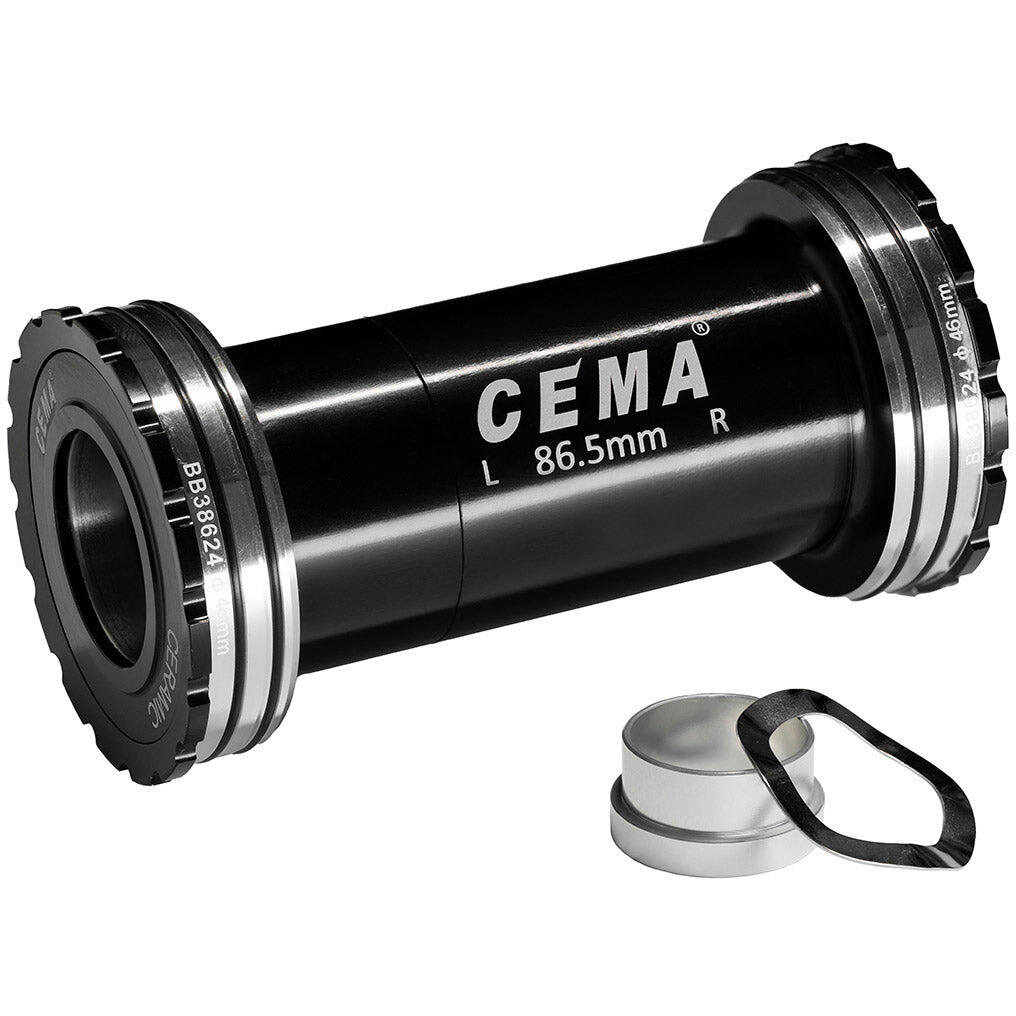 CEMA BB386 SRAM GXP SG3 Coated Ceramic Bottom Bracket Black