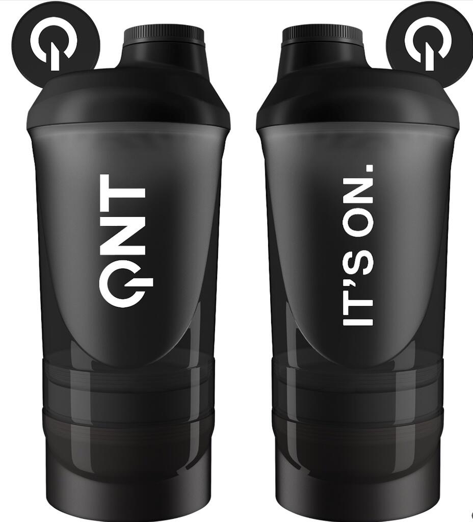 QNT Shaker di plastica QNT 950 ml - Nero