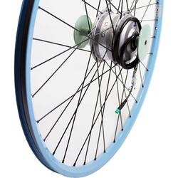 Roue Avant Cortina de 28 Pouces en Bleu Pastel et Noir