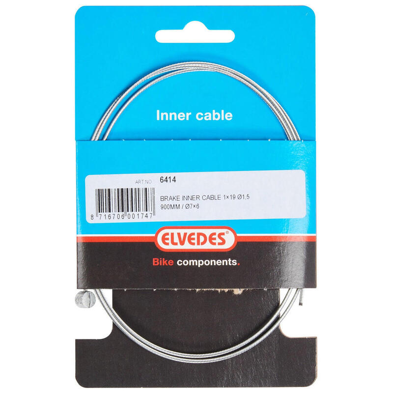 Elvedes Câble Intérieur de Frein 900 mm - 1x19 Galvanisé Ø1,5 mm avec T-Nippel      1100€    ELVEDES Elvedes Câble Intérieur de Frein 900 mm - 1x19 Galvanisé Ø1,5 mm avec T-NippelVendu exclusivement en ligne   