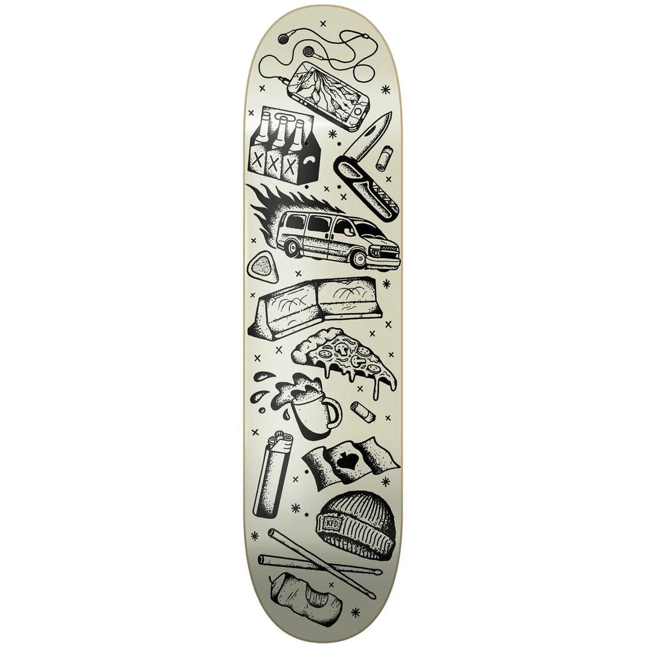 Kfd - Planche De Skate Kfd Premium Wallpaper - Planche De Skate - Blanc|multicolore - Taille Unique - Decathlon