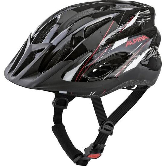 Olympic Sportswear Alpina MTB Helm MTB17 Glanz 58-61 Schwarz Weiß Rot