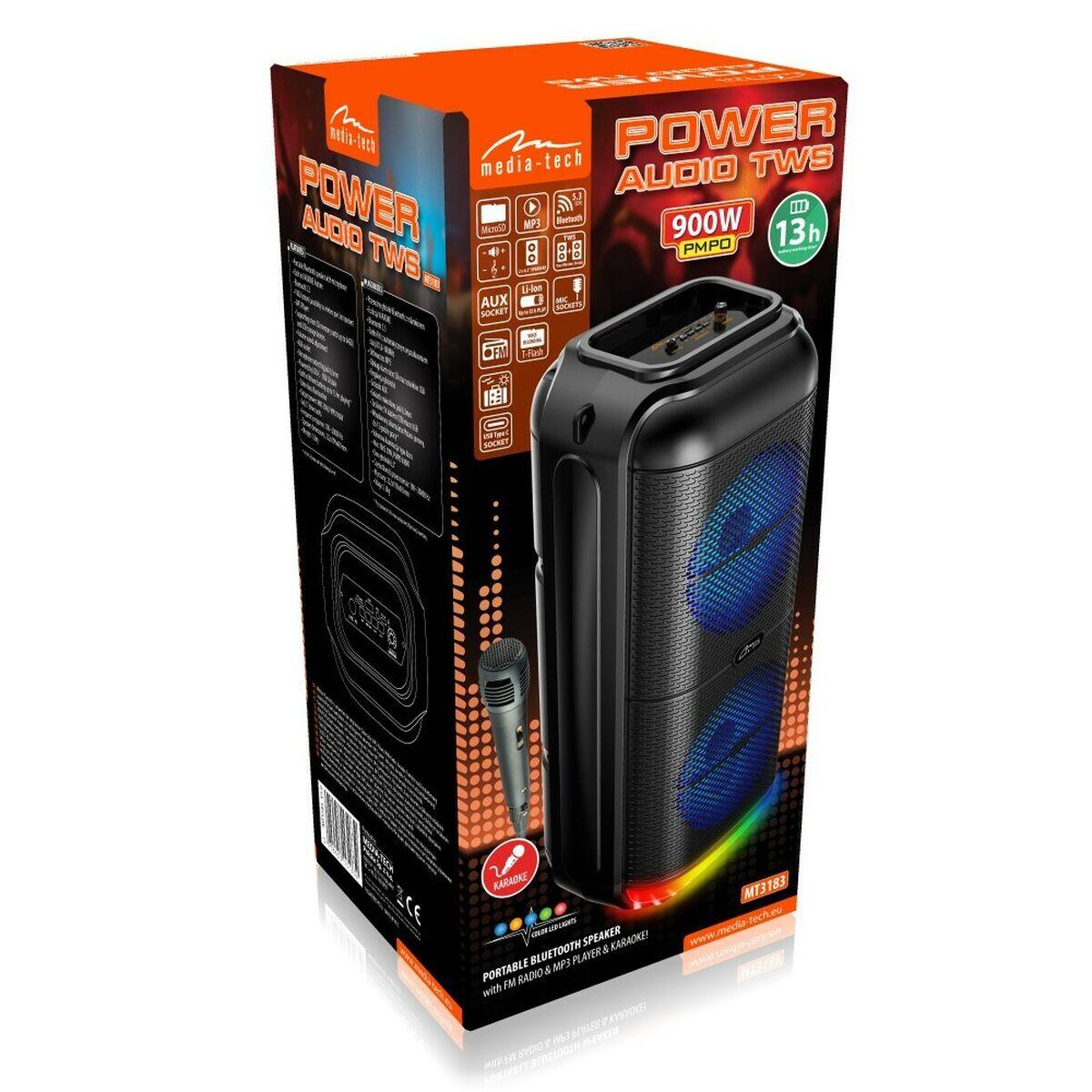 Dankzij de draagbare Bluetooth®-luidsprekers Media Tech MT3183 Bluetooth 5/5