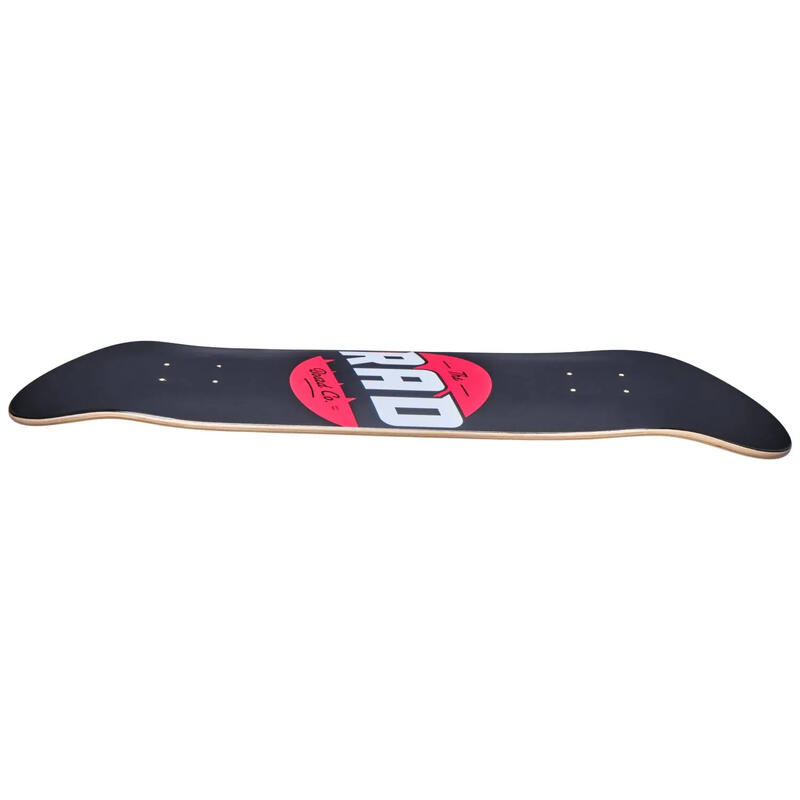 RAD Solid Logo Placa Skateboard - 8" - Negru/Roșu