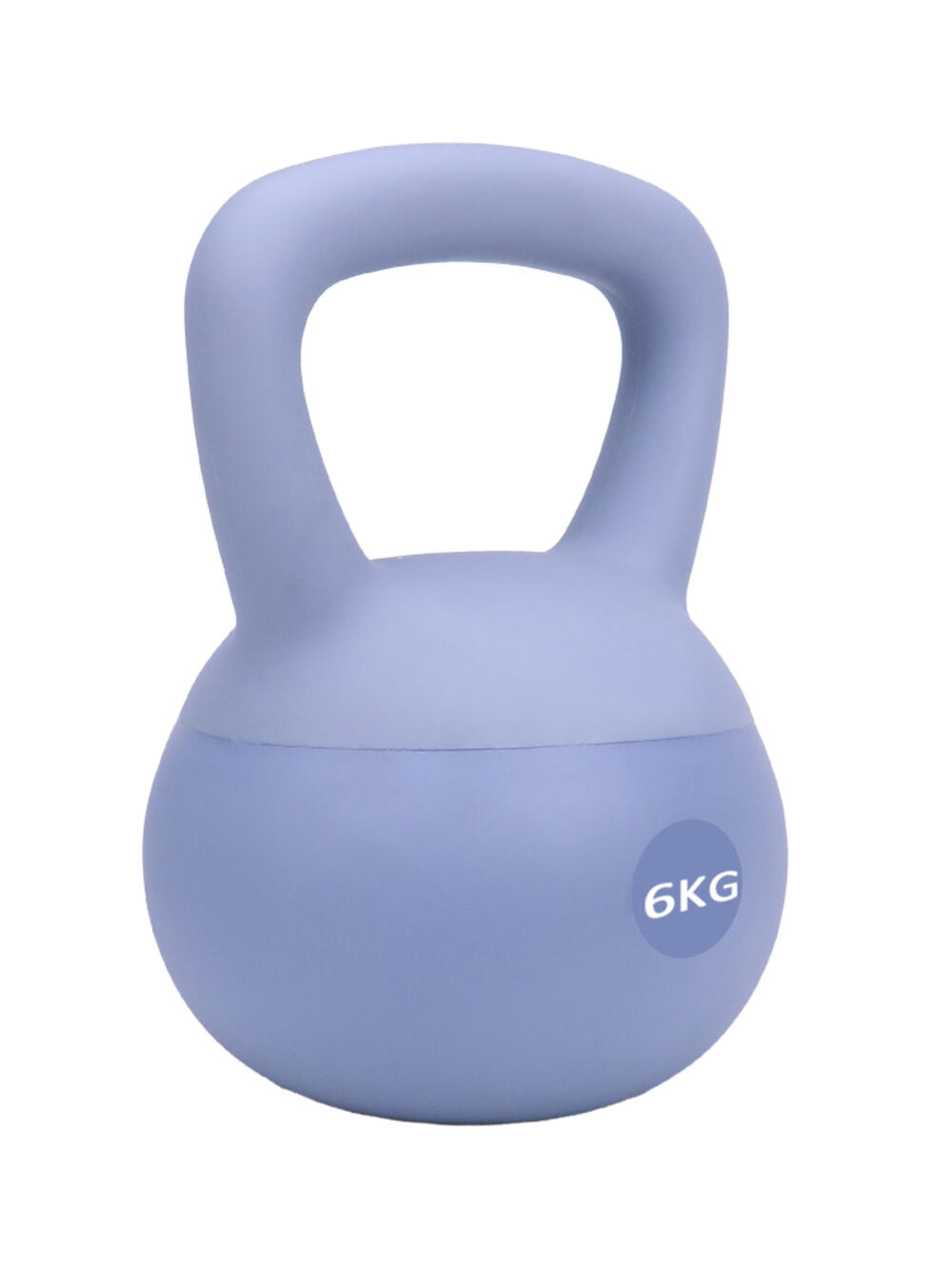 Kettlebell Pesa Rusa PVC Suave Elástico 6 kg Azul Fitness 2/3